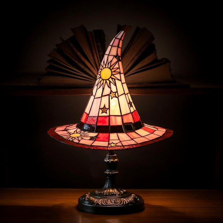 Boszorkánykalap - Ólomüveg lámpa