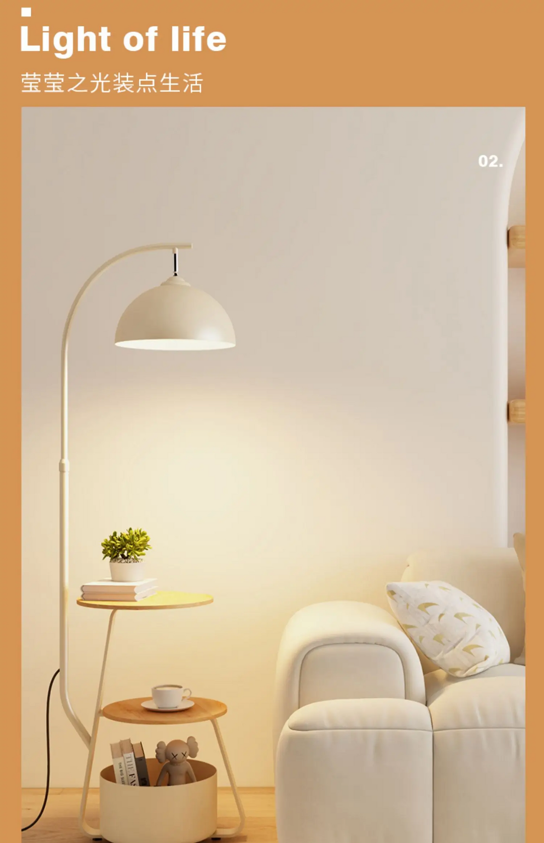 Nordikus lámpa asztal