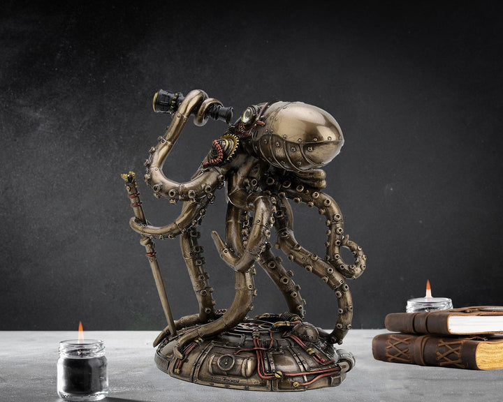 Polip™ - Retro-futurista steampunk polip szobor