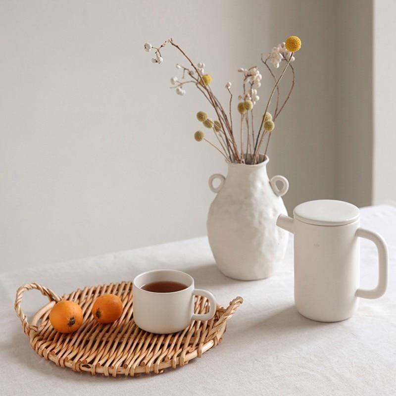 Rattan fonott tálca